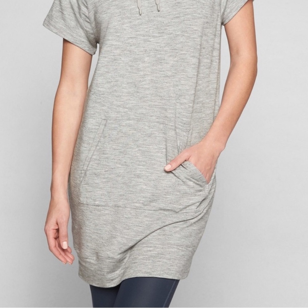 Athleta Casual Gray Women's Hoodie Dress